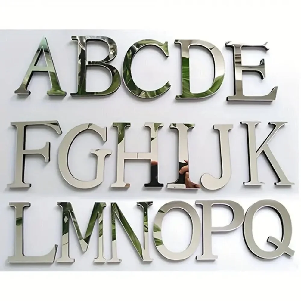 💖3/$15💖 3D Acrylic Mirror Wall Sticker Letter 